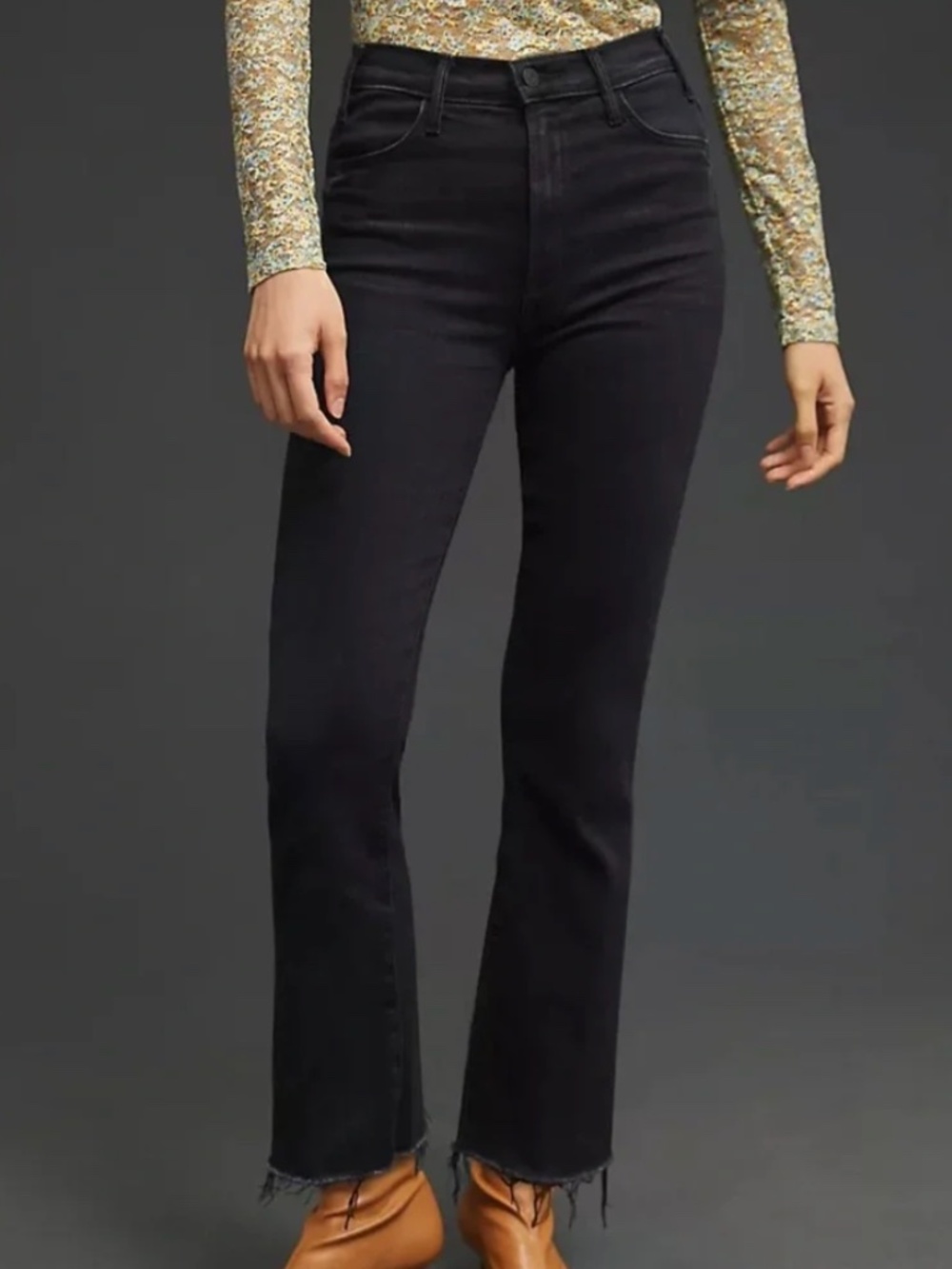 MOTHER The Hustler Ankle Fray Jeans Not Guilty Size 24